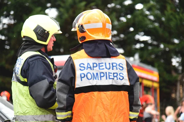 法国消防部门在旅 — 图库照片