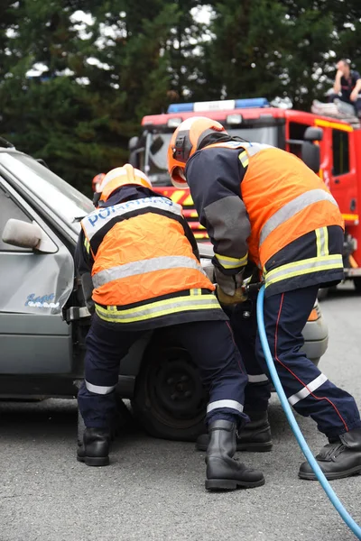 Francuski Straż pożarna — Zdjęcie stockowe