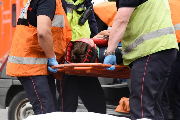 Frans van de brandweer in brigade — Stockfoto