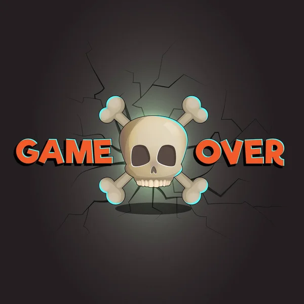 Game over abstract vector game and web background — Stock Vector