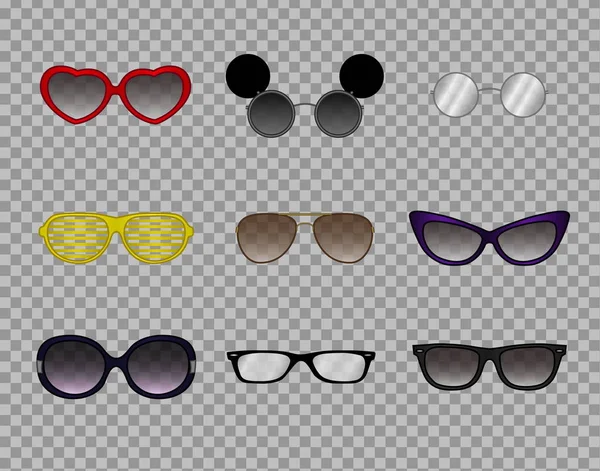 Gafas de moda, gafas modernas con estilo, óptica, gafas de sol — Vector de stock