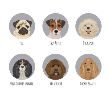 Evde beslenen hayvan köpek doğurmak rozet çıkartmaları yuvarlak