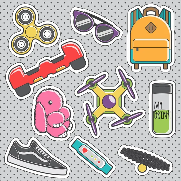 Leuke trendy vintage sticker hype mode badges — Stockvector