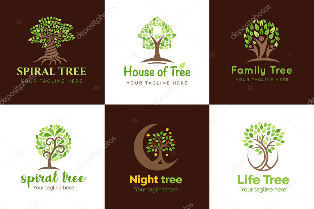 Tree logo collection for your company or business related