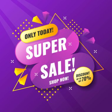 Abstract sale background with colourful style