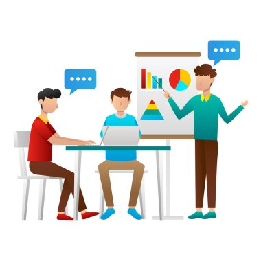 People activity, Discussion of work project