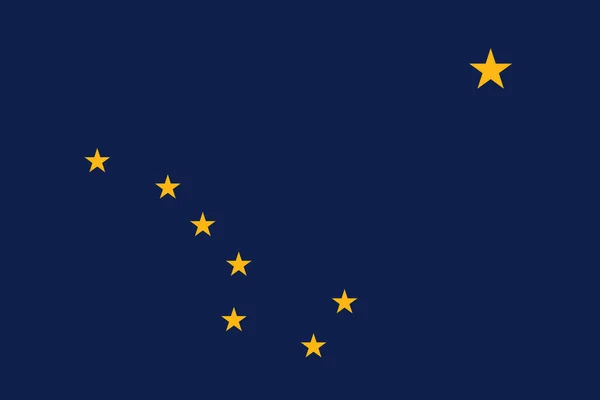 Bandiera vettoriale dell'Alaska . — Vettoriale Stock