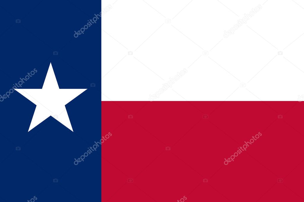 Vector flag of Texas.