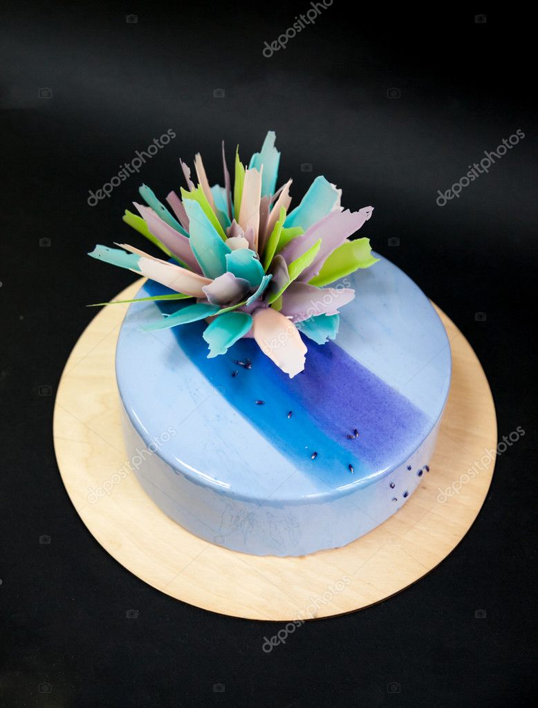 Modern Trendy Cake With Blue And Violet Mirror Glaze And Chocolate Flower Decor Black Background Stock Photo By C Antonina Latayko Gmail Com Modern Trendy Cake With Blue And Violet Mirror Glaze And Chocolate Flower Decor Black Background Stock Photo By C Antonina Latayko Gmail Com
