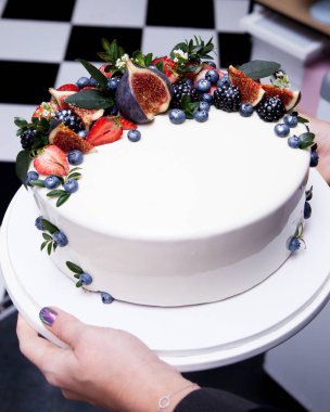 Sonbahar meyve camlı pasta ayna