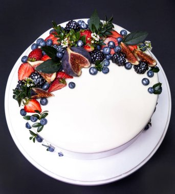 Sonbahar meyve camlı pasta ayna