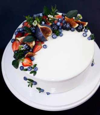 Sonbahar meyve camlı pasta ayna