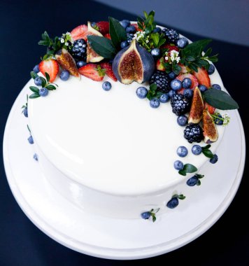 Sonbahar meyve camlı pasta ayna