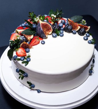 Sonbahar meyve camlı pasta ayna