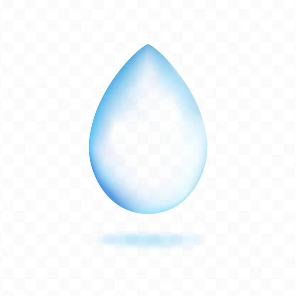 Water drop. Realistic liquid droplet. — 스톡 벡터