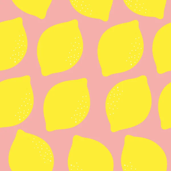 Citroen fruit print, citrus achtergrond. — Stockvector