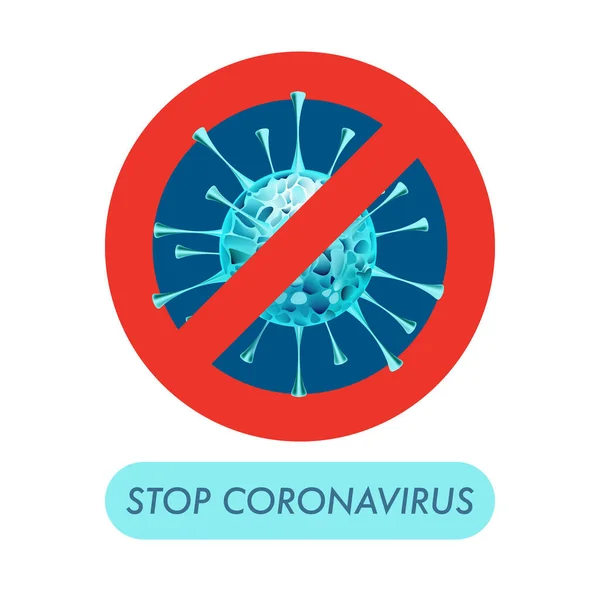 Éclosion de coronavirus, arrêtez corona 2019-ncov icon . — Image vectorielle