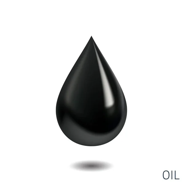 Μαύρο λάδι, σταγόνα πετρελαίου. — Διανυσματικό Αρχείο
