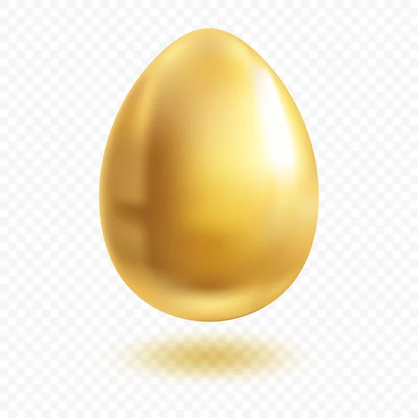 Zlaté vejce se stínem. Prémiový vektor. — Stockový vektor