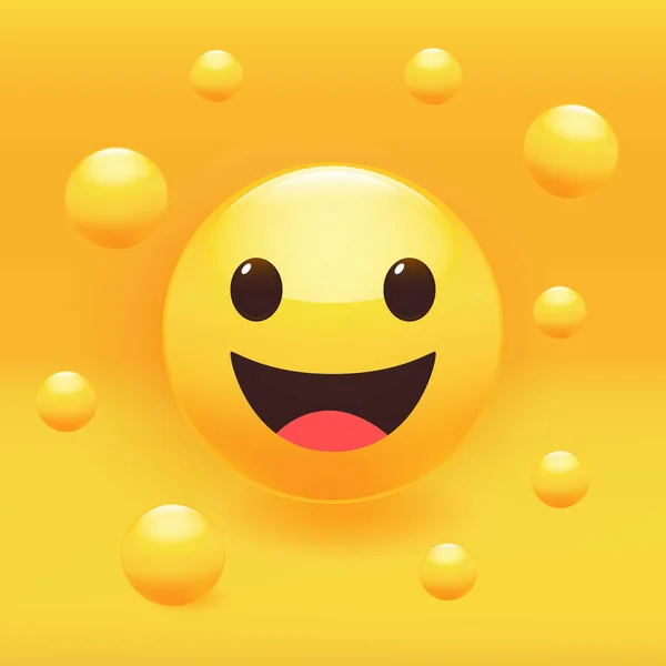 Smile sticker set. Ilustración vector Premium . — Vector de stock