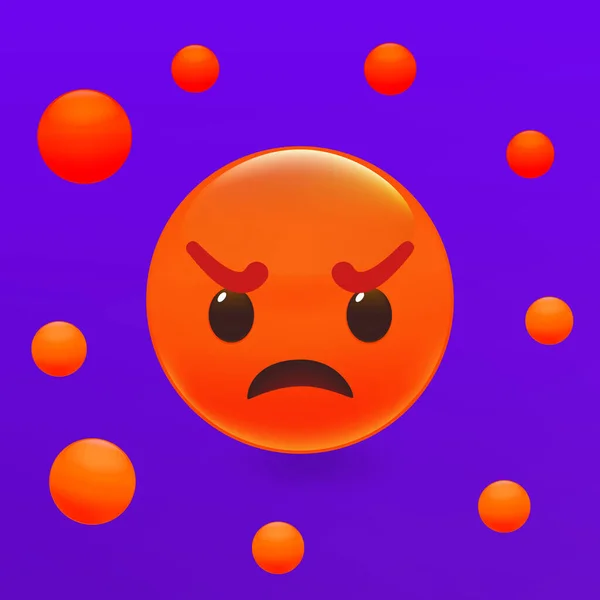 Angry emoticon. Premium vector illustration. — Stock Vector