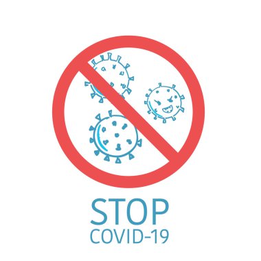 Anti koronavirüs işareti. Vektör.