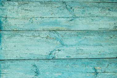 Eski ahşap tahta mavi boyalı yıpranmış.