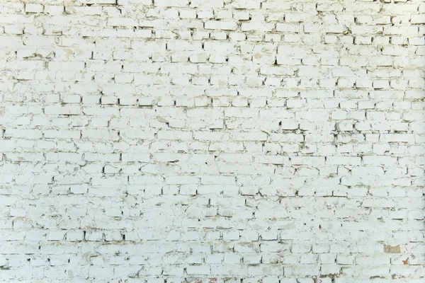 Eski yıpranmış beyaz tuğla duvar. Vintage doku arka plan. — Stok fotoğraf