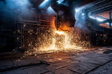 Açık Ocak fırın olarak sıvı metal dökme