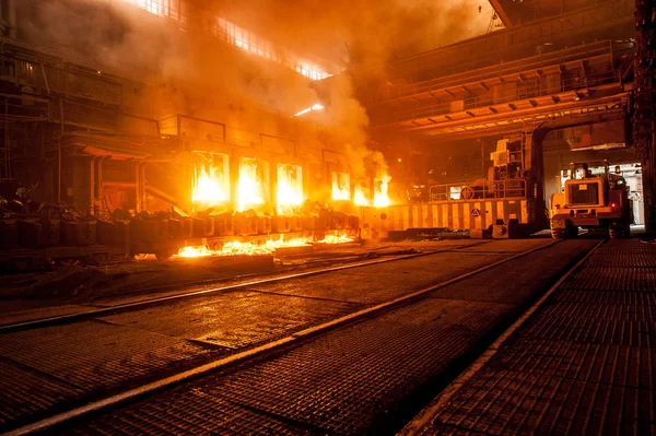 Accident at a steel mill. Production process in the steel mill