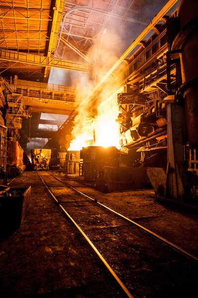 Production process in the steel mill