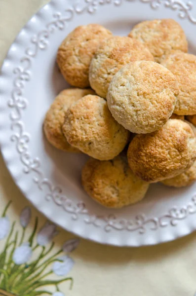 Kokosový Vegan Cookies na kokosový olej k snídani — Stock fotografie