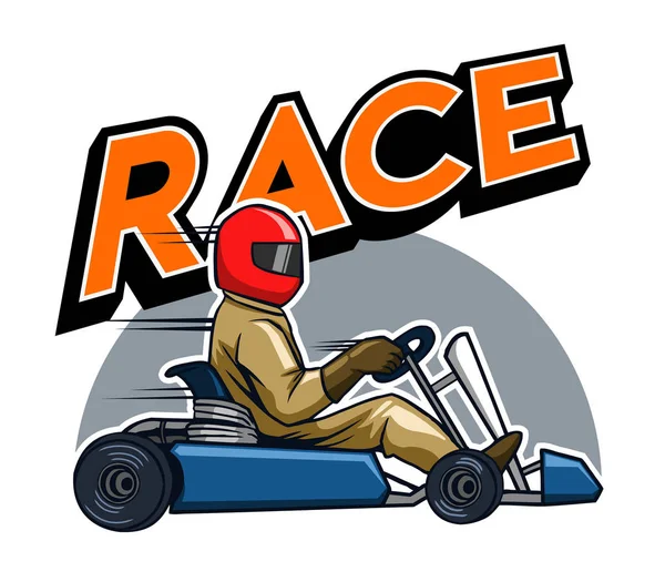 Go Kart Racer — Stockový vektor