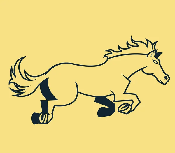 Искусство прыгать с лошади — стоковый вектор