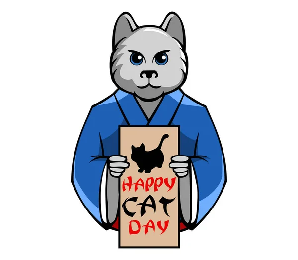 Japan Cat Day — Stock Vector