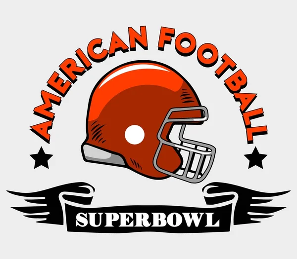 Americká fotbalová helma odznak — Stockový vektor