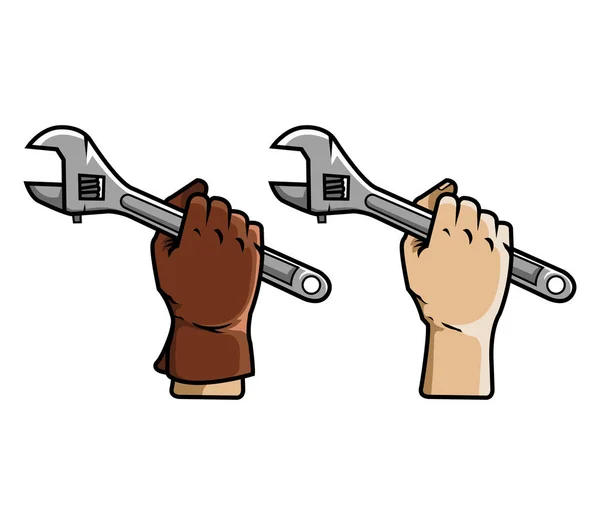 Llave de mano ajustable — Vector de stock