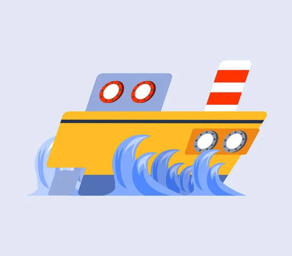 Ship flat skew icon — Stock Vector