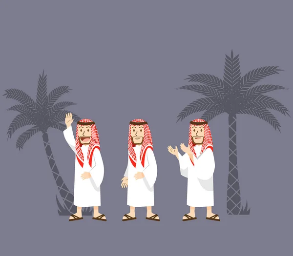 Arabian Men Character — Stock Vector