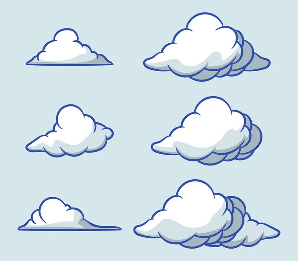 Ensemble de collecte de nuages à bulles — Image vectorielle