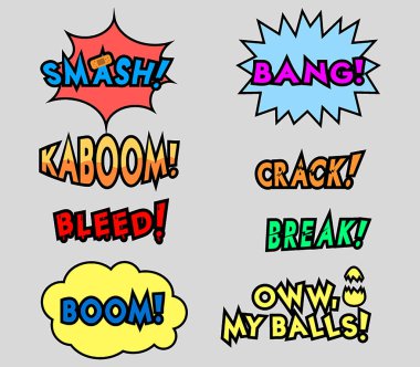 Çizgi roman mücadele ses Word