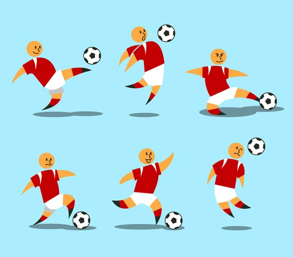 Фигуративный футболист — стоковый вектор