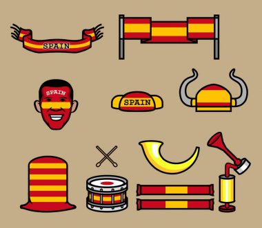 İspanya futbol destekçisi dişli seti