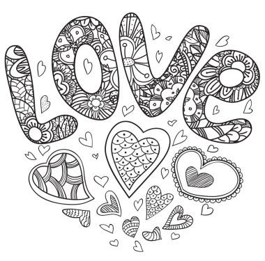 Sevgililer günü aşk kartı.