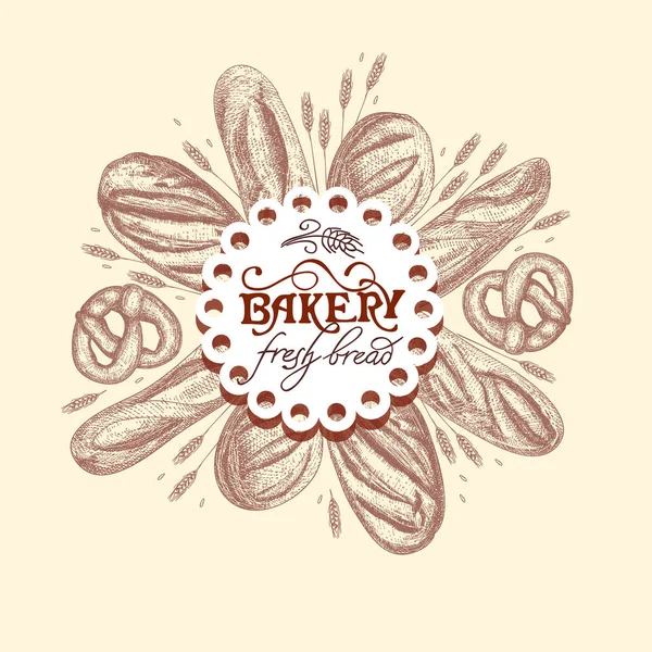 Banner för ett bageri. — Stock vektor