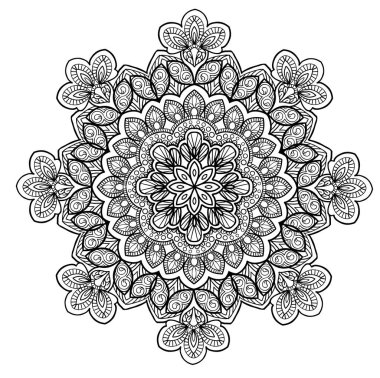 Yuvarlak süs mandala.