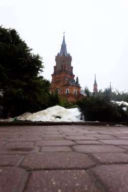 Vladimir, Vladimir Oblastı, Rusya -29 / 12 / 2017: Kutsal Tespih Kilisesi