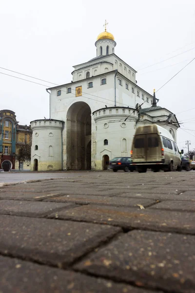 Золотые Ворота Главный Самый Известный Архитектурный Памятник Владими — стоковое фото