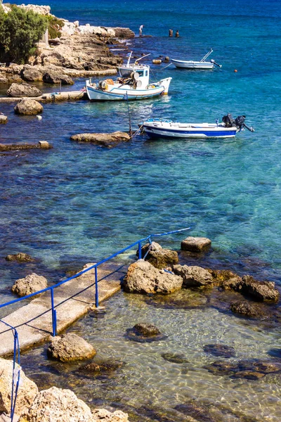 Rhodos Griechenland 2018 Bucht Mit Yachten Mittelmeer — Stockfoto