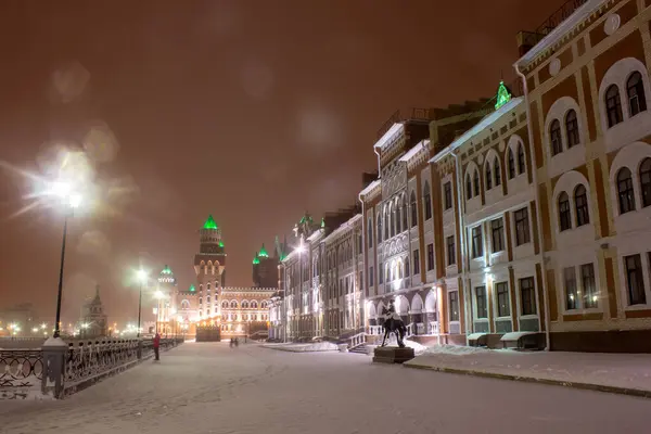 Rusland Yoshkar Ola Avond Uitzicht Verlichte Promenade — Stockfoto